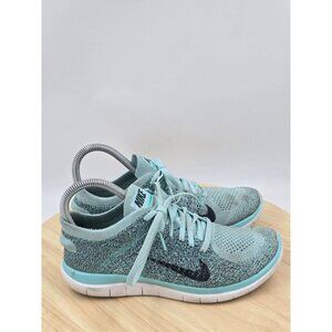 WOMENS NIKE FREE 4.0 FLYKNIT RUNNING SHOES BLUE TURQUOISE size 7